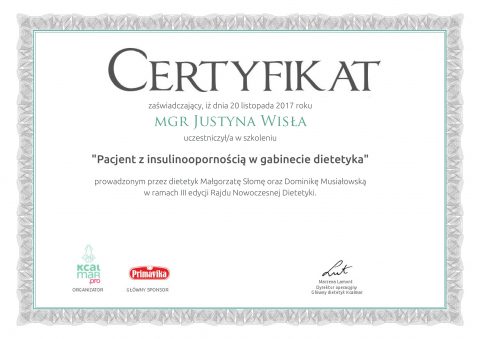 Justyna Płoskonka dietetyk pacjent z insulinoopornością